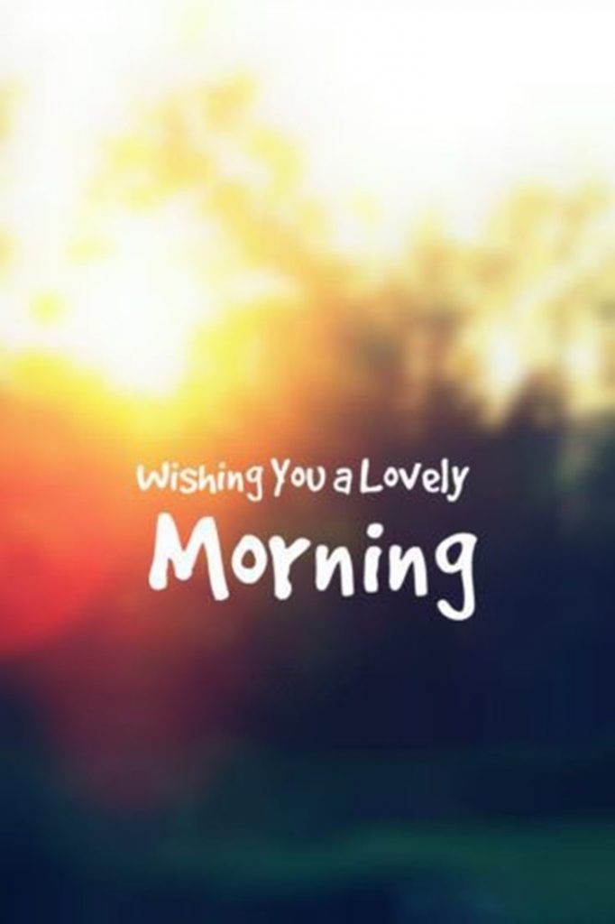 Moring wishes for yellow with brown background