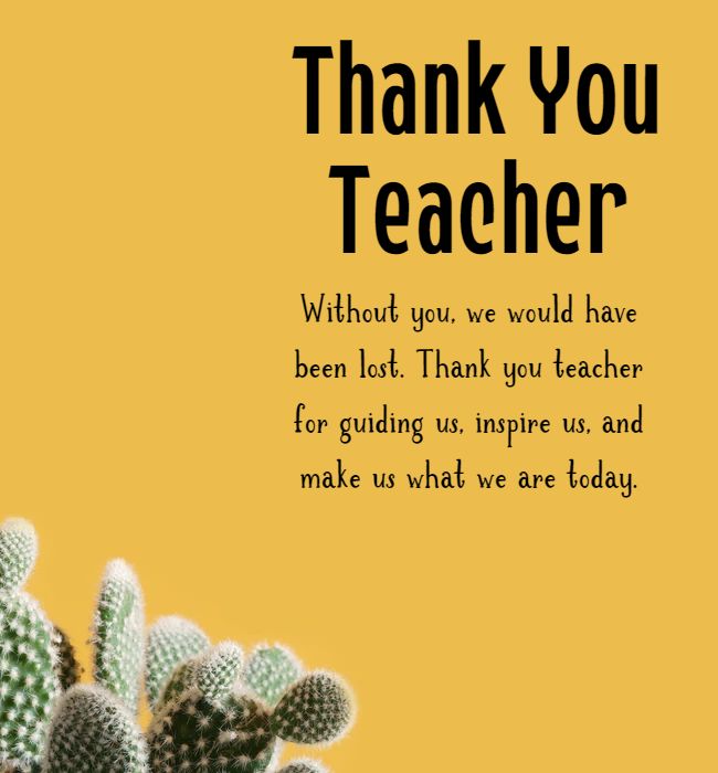 100 Thank You Teacher Messages And Quotes - What To Write In A Teacher