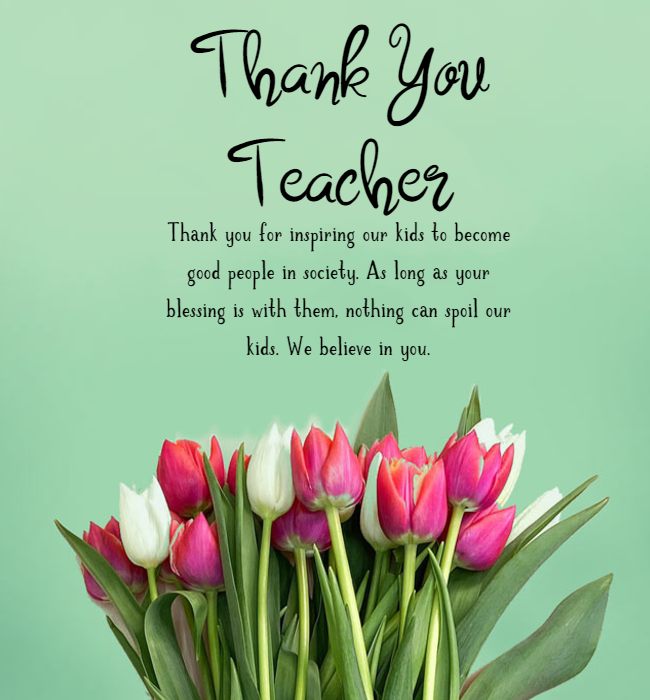 100 Thank You Teacher Messages And Quotes What To Write In A Teacher