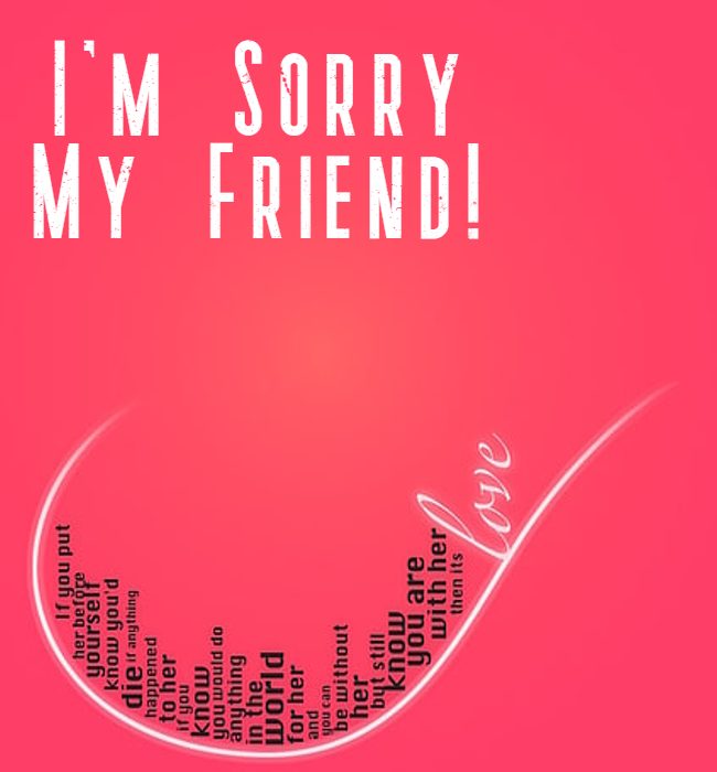 apology message to a friend