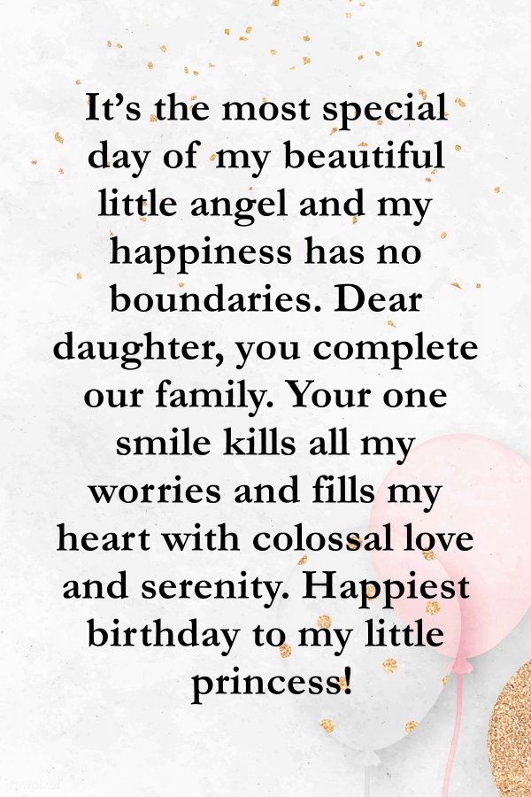 Blessed Birthday Wishes For Daughter From Dad