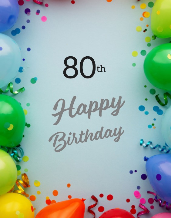Happy 80th Birthday Wishes Messages for 80 Year Old