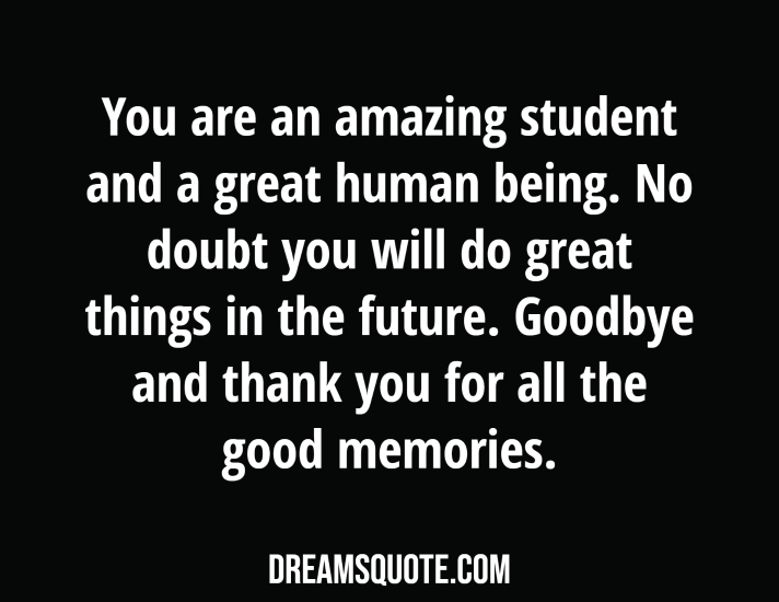 Message to Students During FarewellLeaving