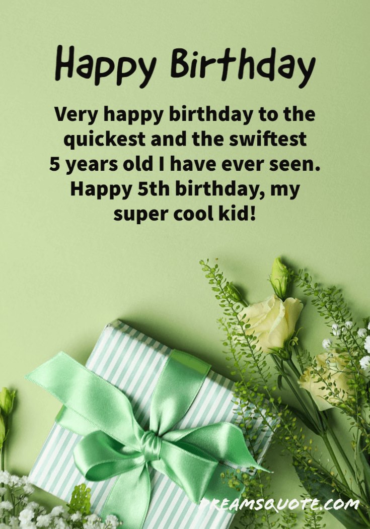Sweet and Happy Birthday Messages for Children Who Are 5 Years Old