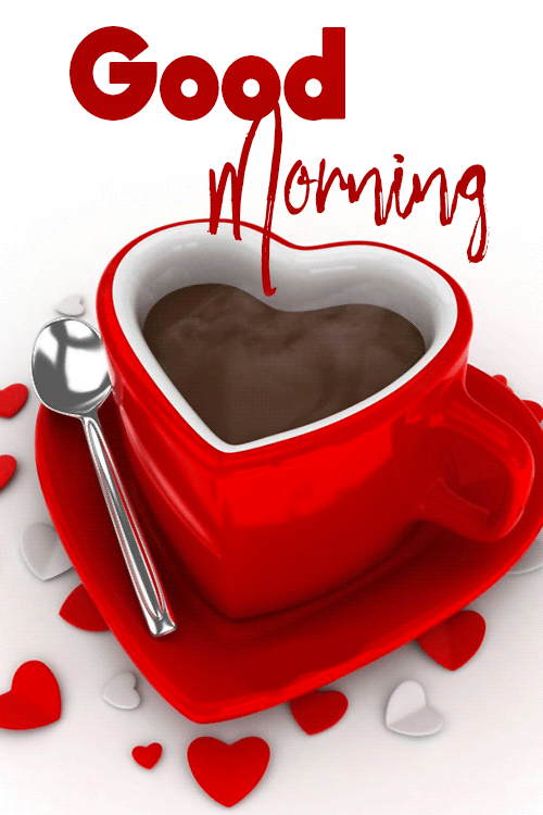 [New!] Best Good Morning (GIF) Card Good morning coffee, animated hearts and roses gif