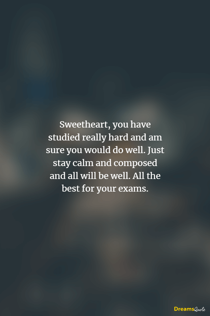 Good Luck Messages For Exams For Girlfriend