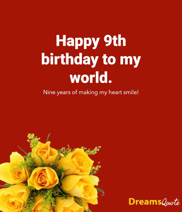9th Birthday Captions for Son Photos