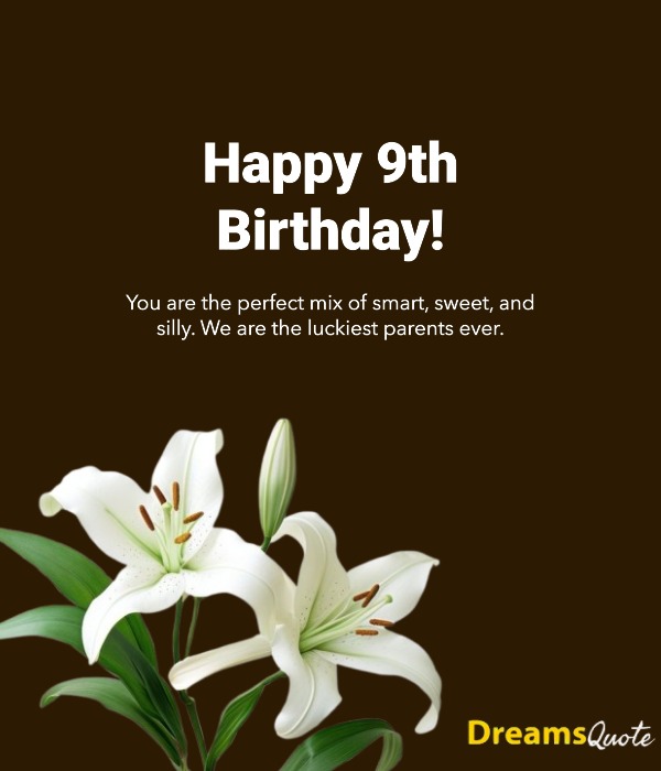 From Dad Happy 9th Birthday Messages for Son