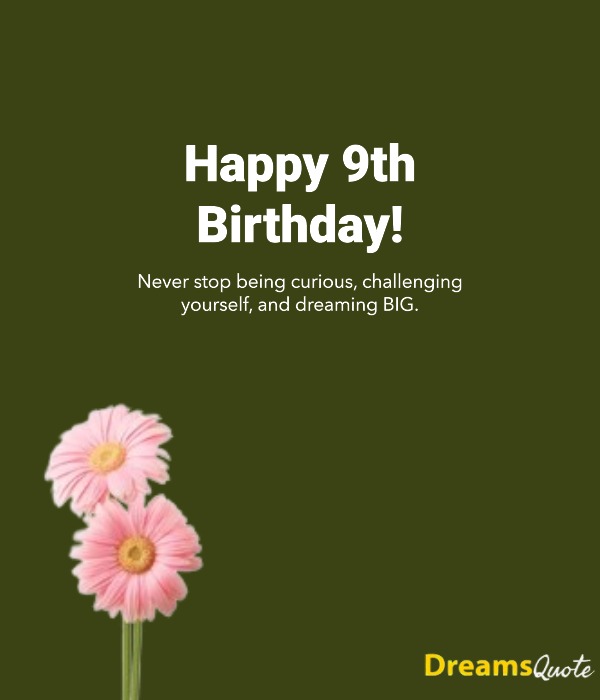 Simple 9th Birthday Messages to Text Your Son