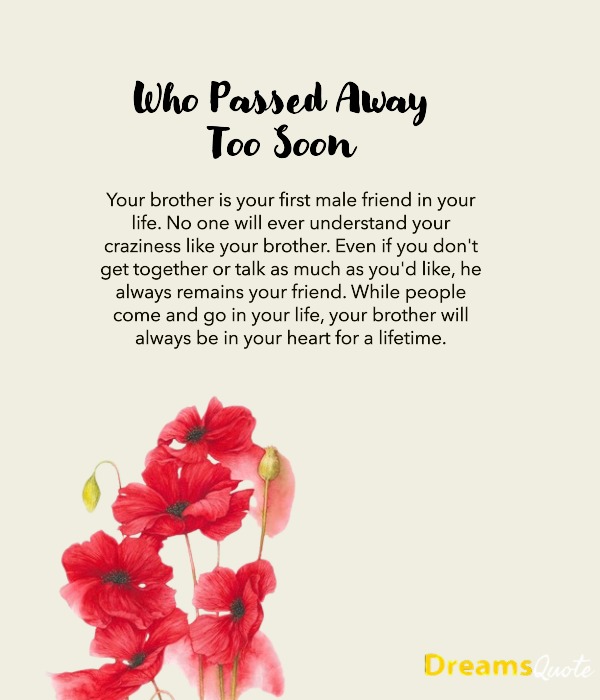 Moving Death Anniversary Quotes for a Brother Who Passed Away Too Soon