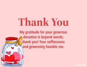 Thank You Messages For Donation Dreams Quote