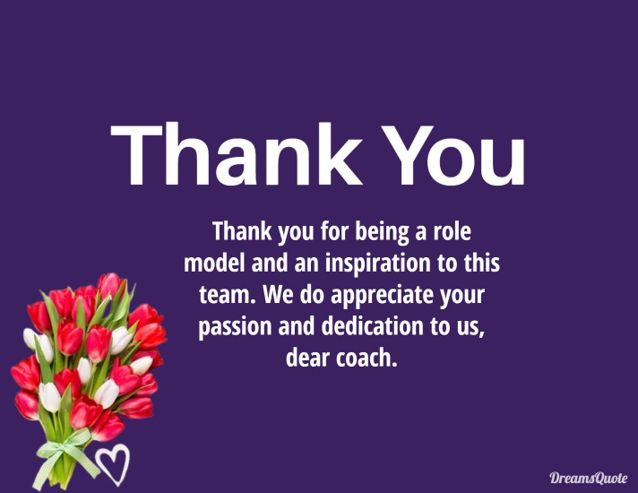 Thank You To Coach From Parents