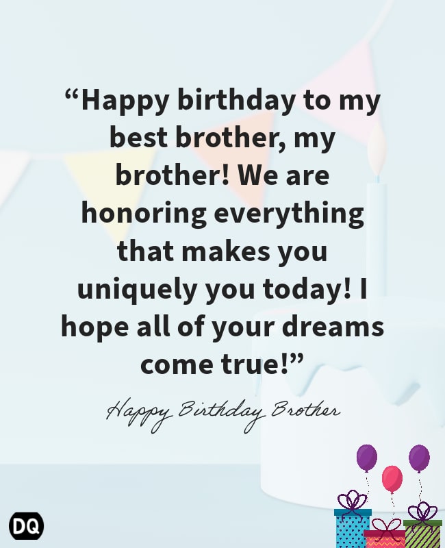 happy Birthday Wishes for Brother in English