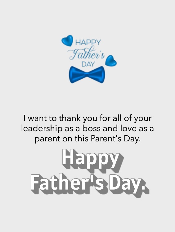 Fathers Day Messages for Boss Wishes
