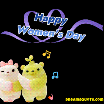 cute happy women's day gif Yellow dance