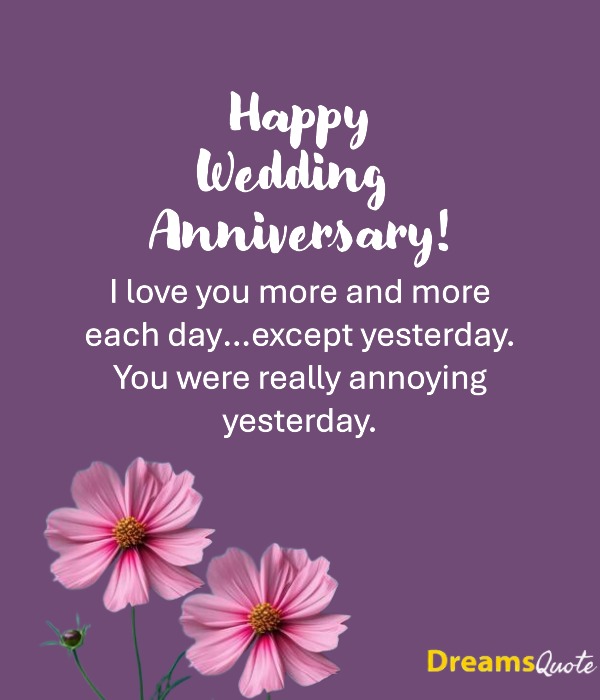 Funny Anniversary and Hilarious Wishes for a Laugh