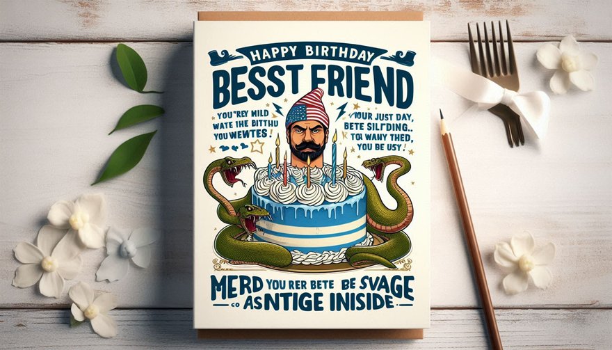 Insulting Birthday Wishes for Best Friend and funny sarcastic quotes to savage messages