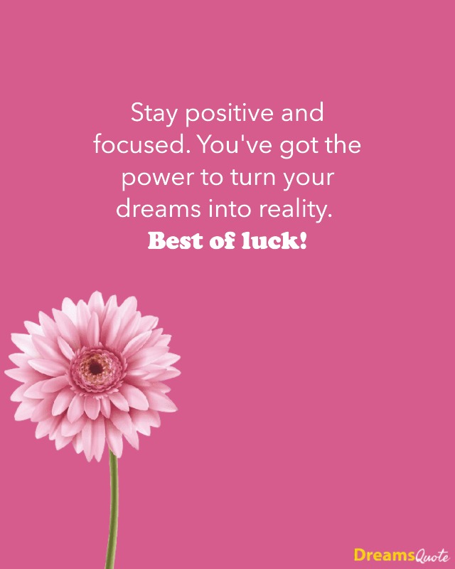Motivational message with a pink flower on a bright pink background.