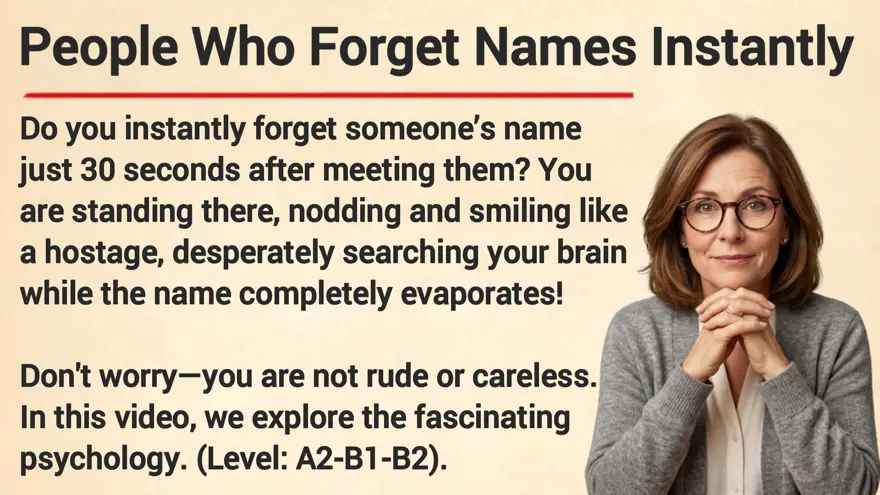 Psychology Of People Who Forget Names Instantly Graded Reader Learn English Through Story Motivation Listening Practice