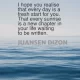 An inspirational quote about fresh starts overlaid on a calm, blue ocean background with a soft horizon. An inspiring quote about new beginnings and second chances in life