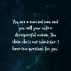 A text quote reading 'You are a married man and you call your wife a disrespectful woman. You claim she is not submissive. I have two questions for you;' in white handwritten-style font against a dark blue background with abstract glowing light trails. You are a married man and you call your wife a disrespectful woman meme and quote